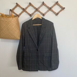 Sanctuary Charcoal Checkered Blazer